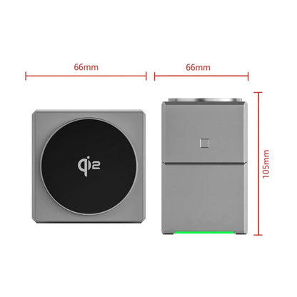 3-in-1 Wireless Charging Cube – 15W Fast Magnetic Charger with Auto-Rotation for iPhone, Apple Watch & AirPods