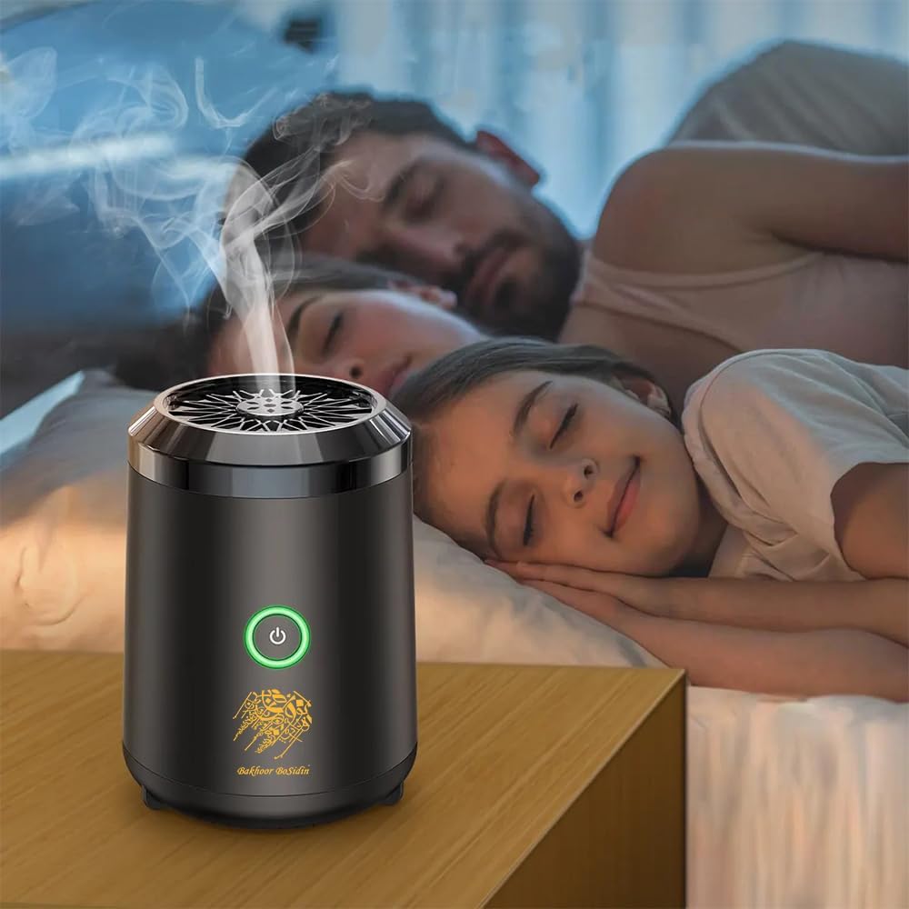 Bukhoor Burner, Electric Oud Incense, Aroma Diffuser with long lasting battery, Usb Rechargeable, Great gift for Home, Car, Desert Camping & Travel.