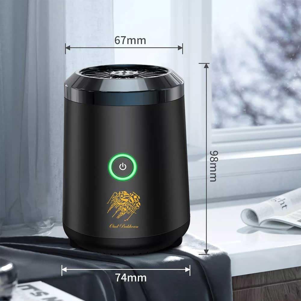 Bukhoor Burner, Electric Oud Incense, Aroma Diffuser with long lasting battery, Usb Rechargeable, Great gift for Home, Car, Desert Camping & Travel.