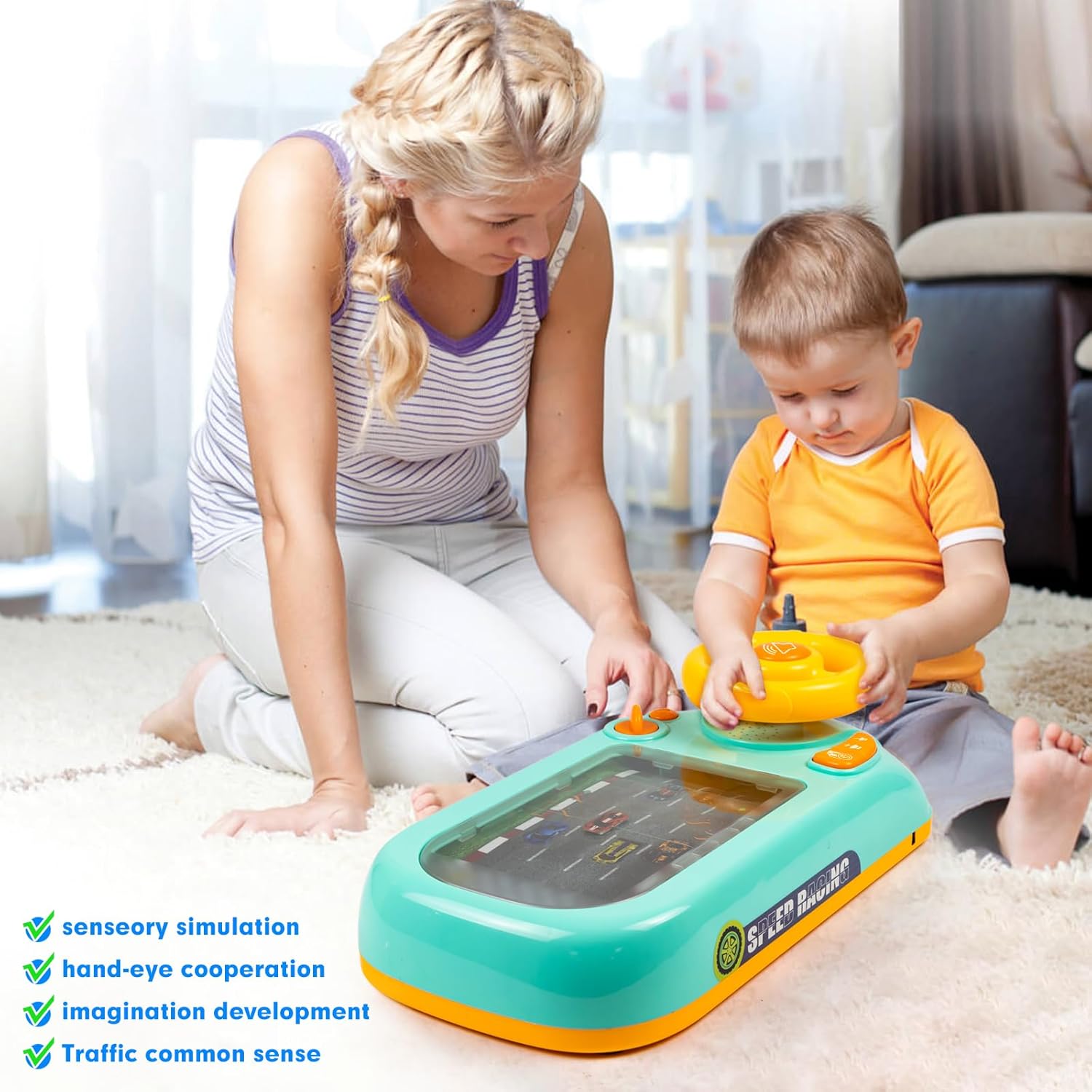 Interactive Musical Steering Wheel Toy for Kids – Driving & Racing Learning Game (Ages 3+)