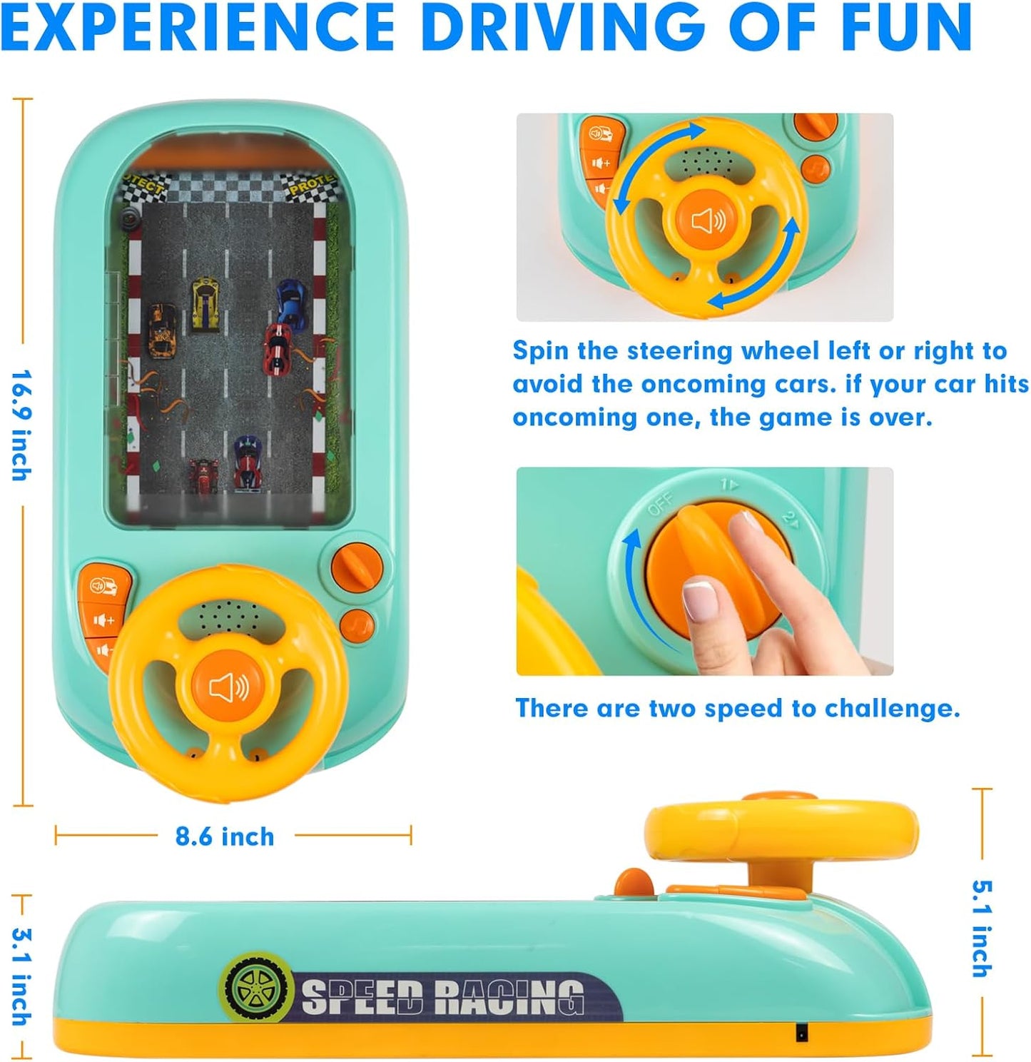 Interactive Musical Steering Wheel Toy for Kids – Driving & Racing Learning Game (Ages 3+)