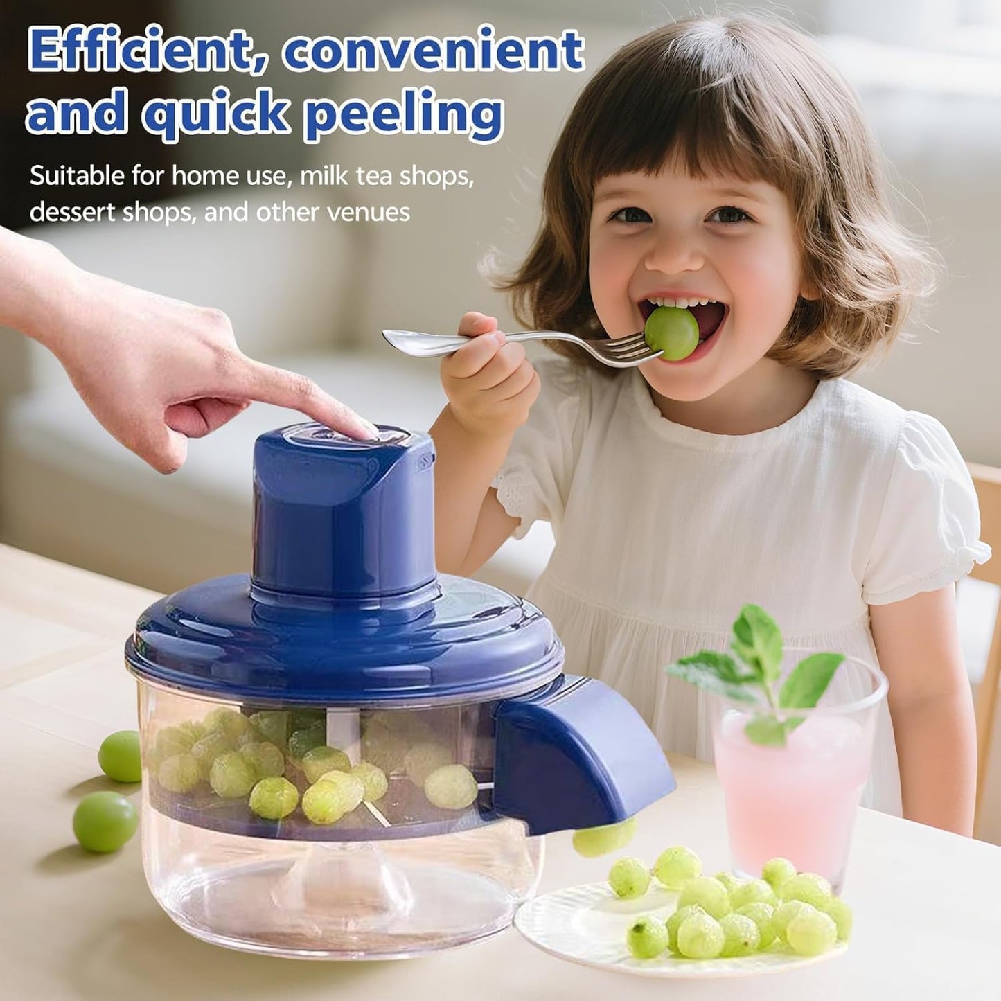 Electric Grape & Garlic Peeler Machine – Automatic Rechargeable Fruit Peeling Tool