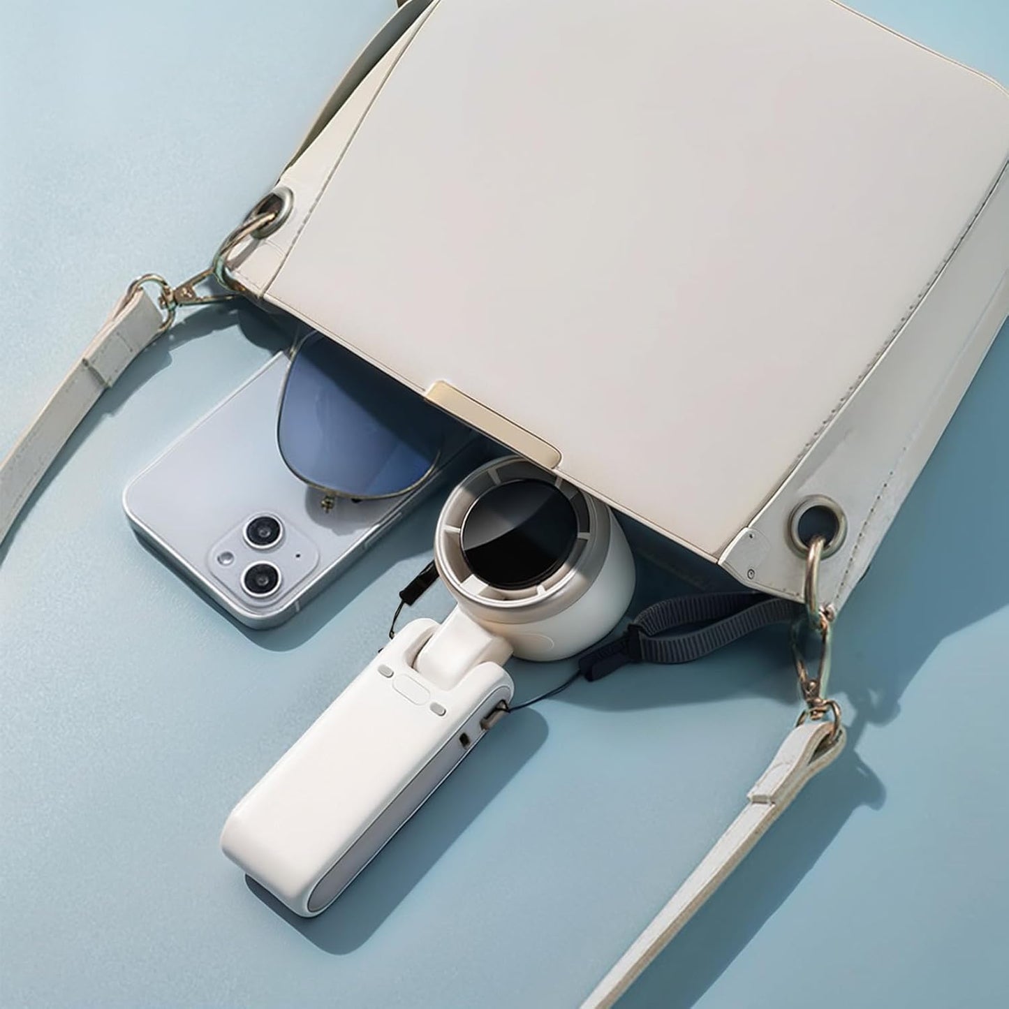 Portable Handheld Fan Mini Turbo Fan 5 Speed Strong Wind Personal