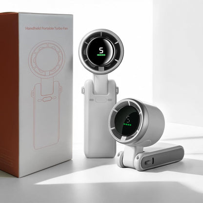 Portable Handheld Fan Mini Turbo Fan 5 Speed Strong Wind Personal
