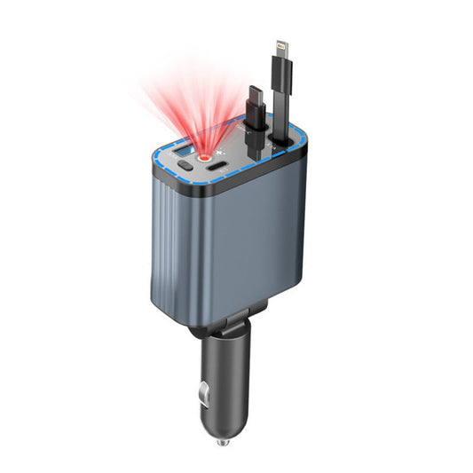 Super Fast Charging Retractable Car Phone Charger