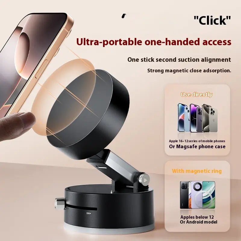 Vacuum Suction Magnetic Car Phone Holder